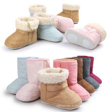 7 Cor Infantil Inverno Algodão Botas Mocassins Anti-Escorregar Quente Sapatas De Bebê